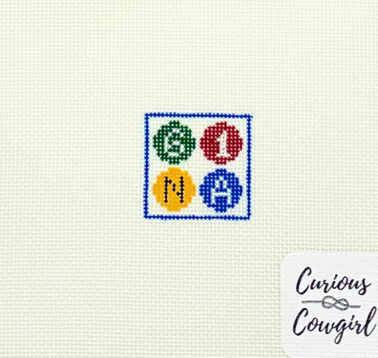 The Curious Cowgirl NYC Subway Mini Needlepoint Canvas