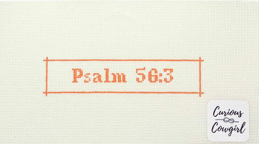 The Curious Cowgirl Psalm 56:3 Needlepoint Canvas