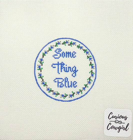 The Curious Cowgirl Something Blue Needlepoint Canvas