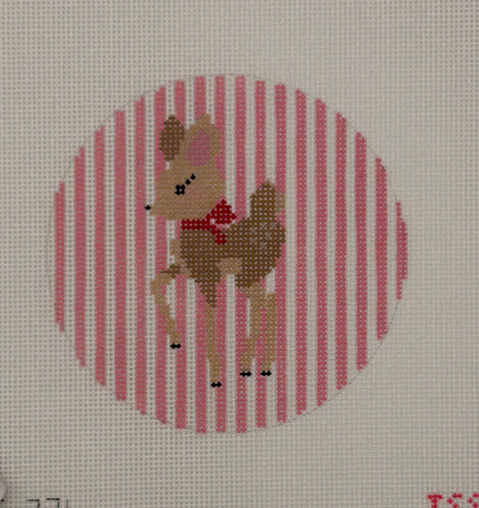 The Sassy Stitcher Sweet Doe Hand Painted Needlepoint Canvas