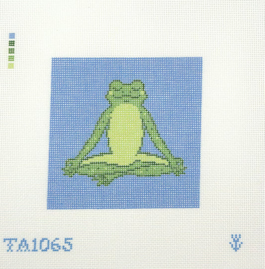 Thorne Alexander for KCN Designers Yoga Frog  Needlepoint Canvas