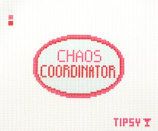Threaded and Tipsy Chaos Coordinator Hand Painted Needlepoint Canvas
