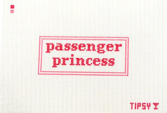 Threaded and Tipsy Passenger Princess Hand Painted Needlepoint Canvas