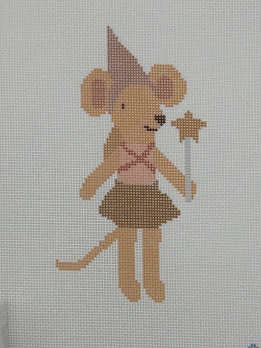 Three Petals Needlepoint Royal Fairy Mouse Hand Painted Needlepoint Canvas