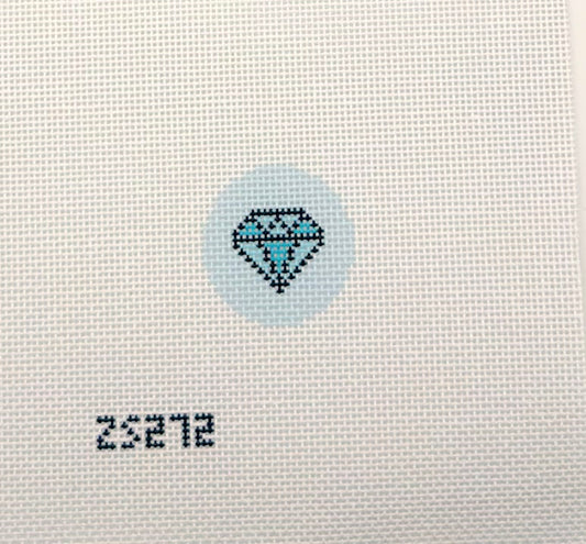 Ziggy Stitches for KCN Designers Diamond Key Fob Needlepoint Canvas