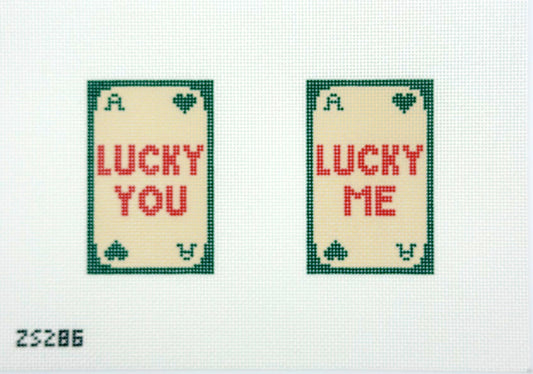 Ziggy Stitches for KCN Designers Lucky You Lucky Me Needlepoint Canvas
