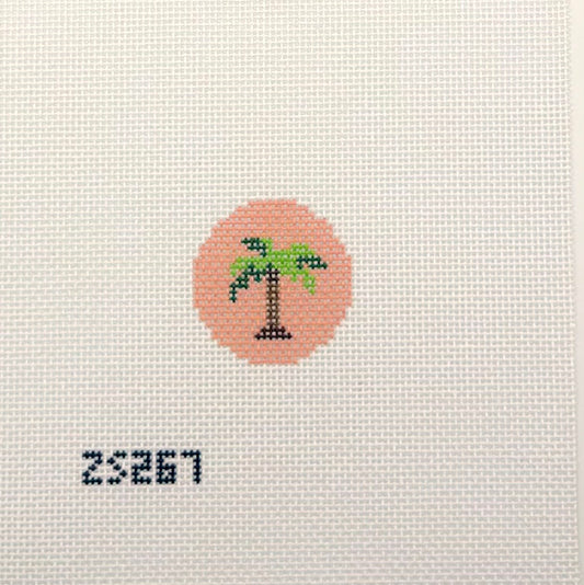 Ziggy Stitches for KCN Designers Palm Tree Key Fob Needlepoint Canvas